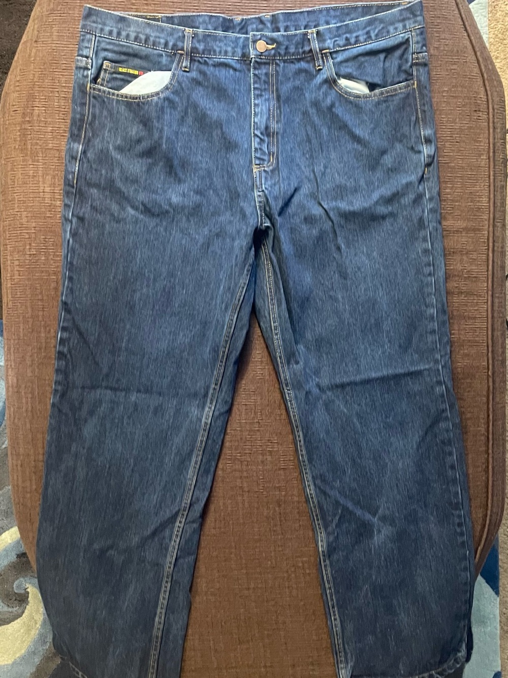 Black Stallion Relaxed Fit Men's Dark Blue Flame Resistant Denim Jeans